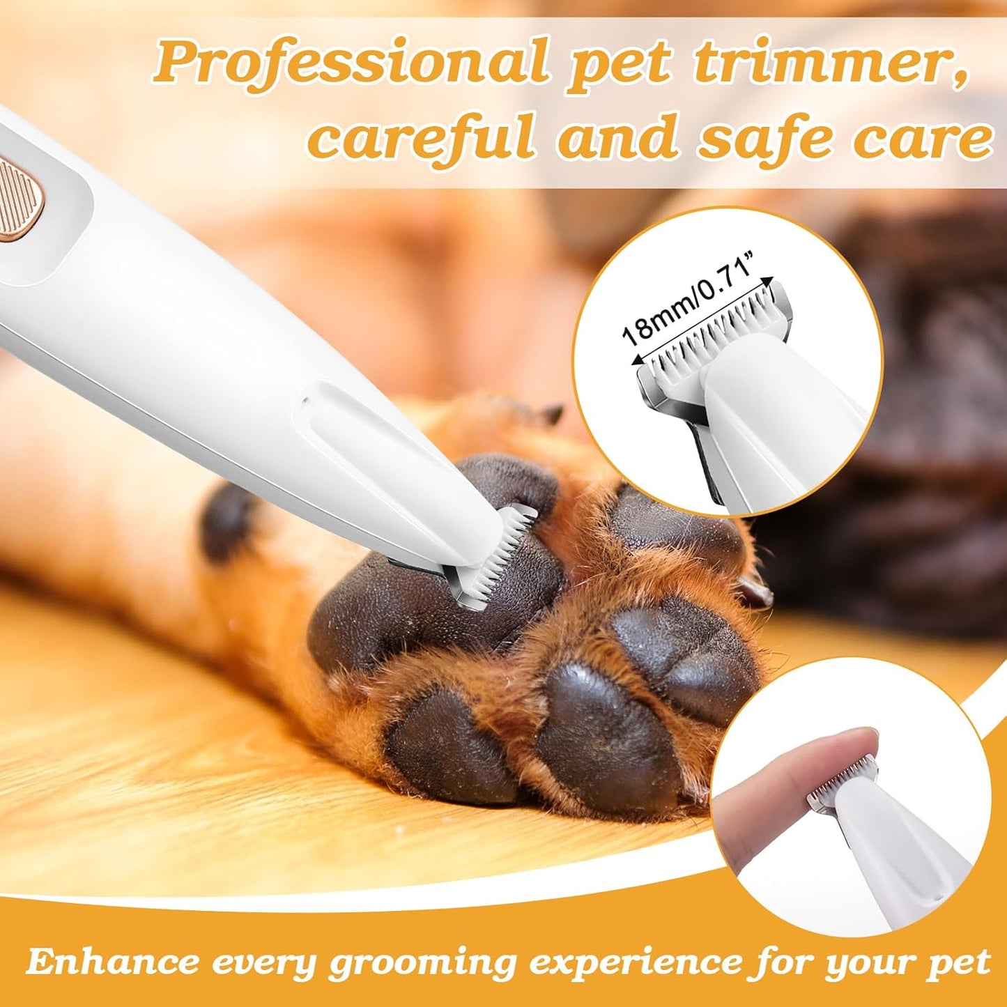 Palksky Dog Paw Trimmer – Rechargeable Precision Clippers with LED Display, Waterproof
