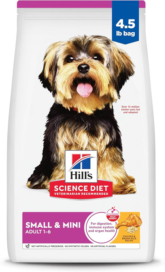 Hill's Science Diet Small Breed Adult Dog Food, Chicken & Brown Rice, 4.5 lb